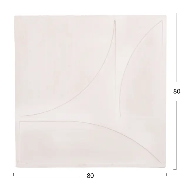 ΠΙΝΑΚΑΣ ΤΕΤΡΑΓΩΝΟΣ FB94507 MDF ΣΕ ΥΠΟΛΕΥΚΟ ΧΡΩΜΑ 80x4(πάχος)x80Υεκ. 2