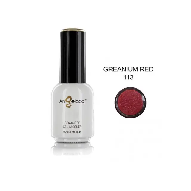 Ημιμόνιμο επαγγελματικό βερνίκι ANGELACQ 15ML - 0.5FL.OZ 113 Perle Geranium Red