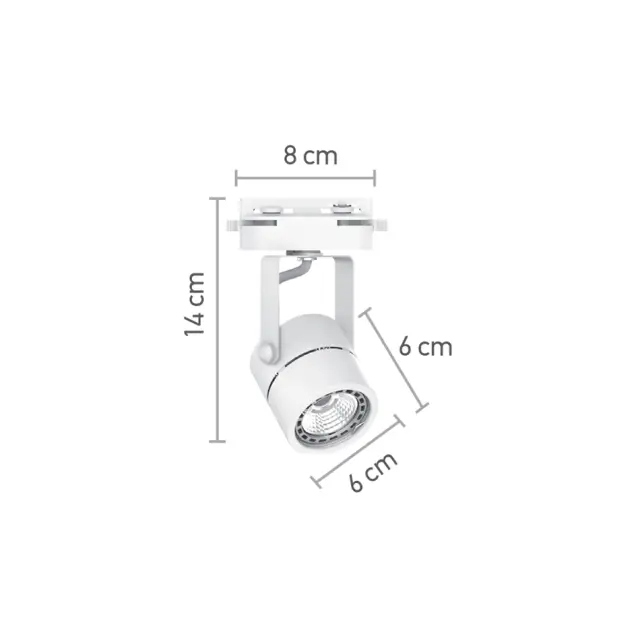 InLight Σποτ Ράγας Λευκό 1XGU10 D:8cmX14cm (T00600-WH) 3