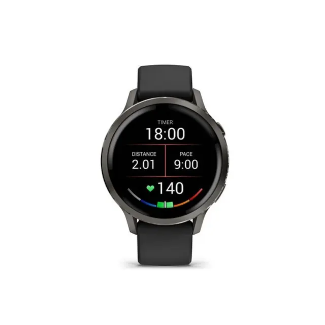 Garmin Venu 4 3.05 cm (1.2") AMOLED 41 mm Digital 390 x 390 pixels Touchscreen Black Wi-Fi GPS (satellite)