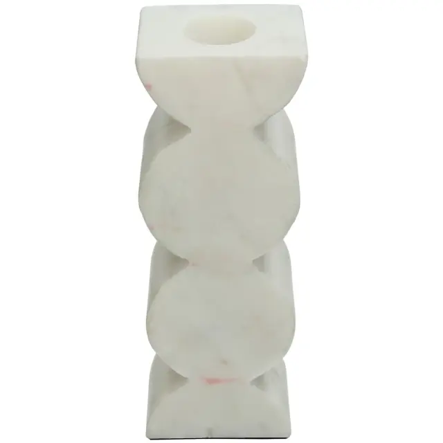 Κηροπήγιο Λευκό Μάρμαρο 5x4x15.5cm