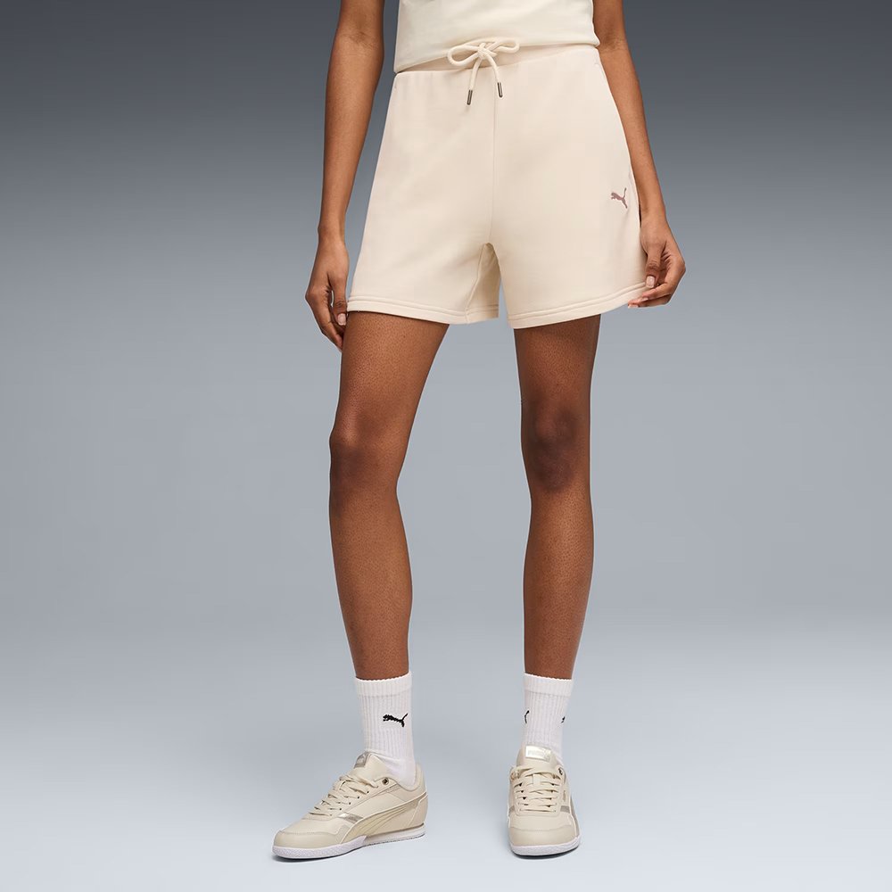 Puma Women's Class High-Waist Rise 5inch Shorts Εκρού 691874-87 (Puma) - XSmall