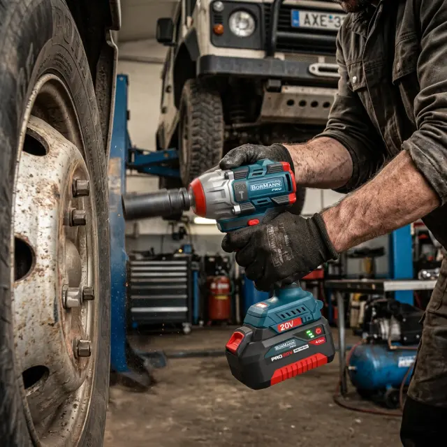 Bormann Pro BBP5422X44CA - Μπουλονόκλειδο Compact Brushless Mπαταρίας 20V Li-Ion, 500Nm με 2 Μπαταρίες 4Αh (2x4Αh) + Φορτιστή σε Βαλίτσα (083245) 2