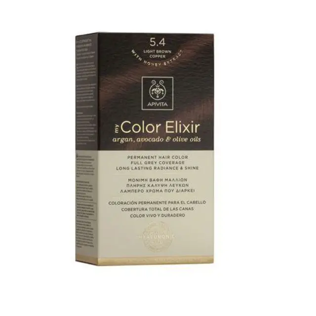 Apivita My Color Elixir 5.4 Μόνιμη Βαφή Μαλλιών Καστανό Ανοιχτό Χάλκινο, 50ml