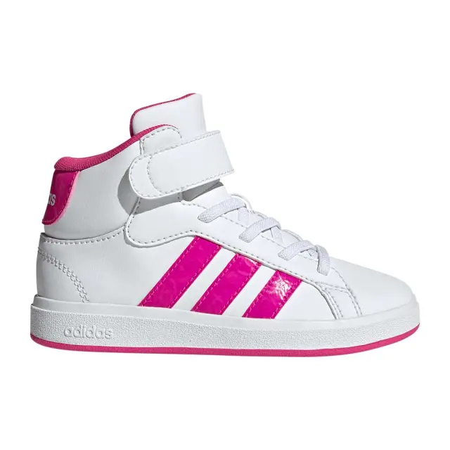 adidas Sportswear Kids Grand Court Mid K Άσπρο - Ροζ JR0806 (adidas Sportswear)