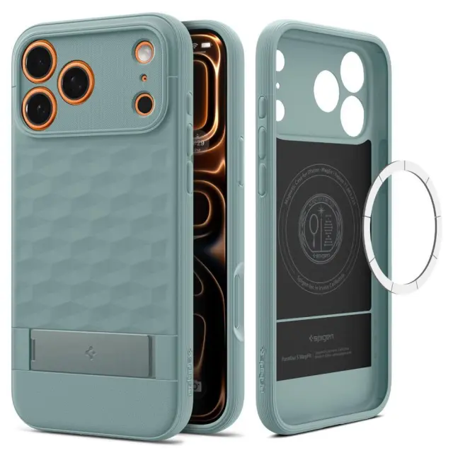 Spigen Parallax S MagSafe, sage green - iPhone 18 Pro/17 Pro