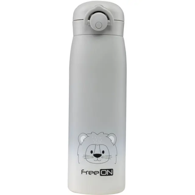 Ανοξείδωτος Θερμός Υγρών 480ml Lion Grey FreeON