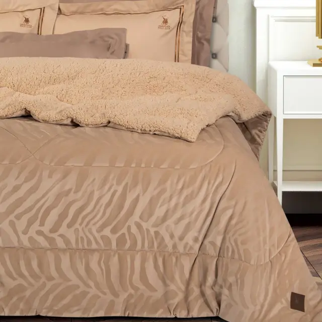 Κουβερτοπάπλωμα 240x250 King Size 700gsm Essential Greenwich Polo Club 4434 Beige 100% Πολυέστερ 2