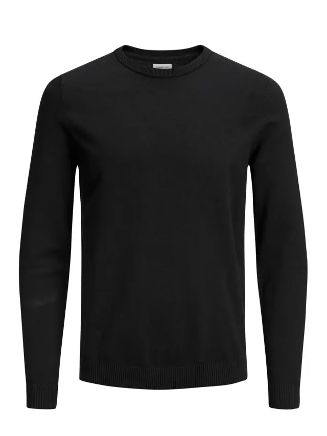 JJEBASIC KNIT CREW NECK NOOS Black