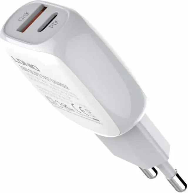 Ldnio Φορτιστής με Θύρα USB-A και Θύρα USB-C και Καλώδιο Lightning 18W Quick Charge 3.0 / Power Delivery (A2313C) 2