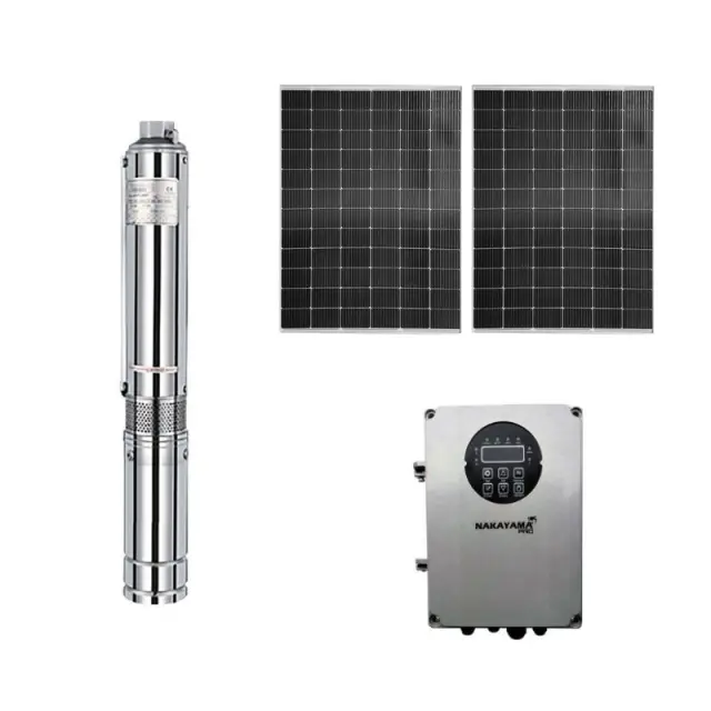 NAKAYAMA PRO NP2220 - NAKAYAMA Pro NP2220 Αντλία Νερού με Φωτοβολταικό 48W,400W, Mέγιστο Μανομετρικό 55m,Σετ 2 Πάνελ 700W (080053)