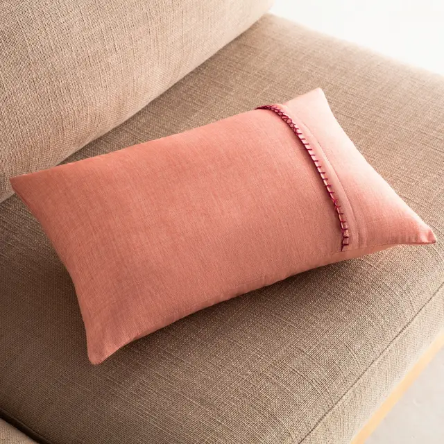 Μαξιλαροθήκη 30x45 GOFIS HOME Chrome Σομόν/Red 3
