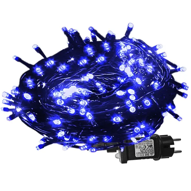 100 Λαμπάκια LED Μπλε σε Σειρά με Προγράμματα Ip44 8,2m 8m Xmasfest 1132395