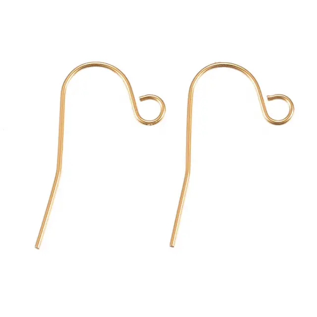 Σκουλαρίκι Hook Loop 22mm Ανοξείδωτο Ατσάλι 304 Golden - 10τεμ