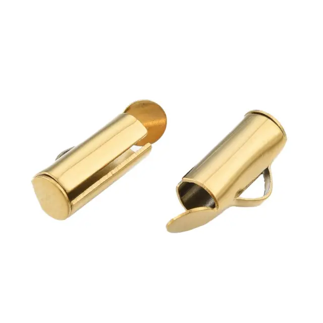Ακροδέκτης Slide Tube - Ανοξείδωτο Ατσάλι 304 Golden 6x10x4mm - 10τεμ