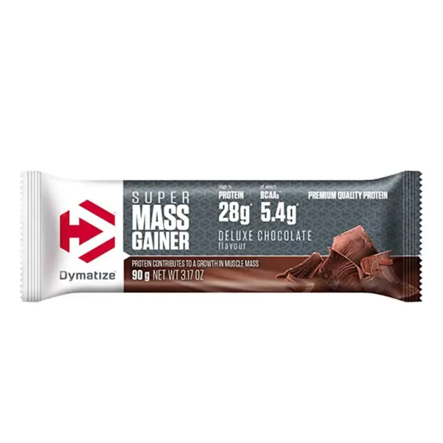 Dymatize Super Mass Gainer Μπάρα με 28gr Πρωτεΐνης & Γεύση Deluxe Chocolate 90gr