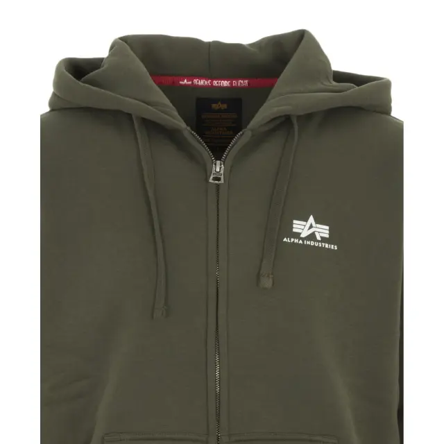 Ζακέτα BASIC ZIP HOODY Dark Olive | Alpha Industries - L 3
