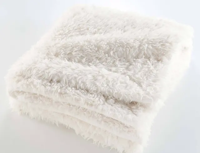 Κουβέρτα Mouton Douceur d'intérieur με εσωτερική επένδυση fleece και διαστάσεις 125x150cm - White 1609566 2