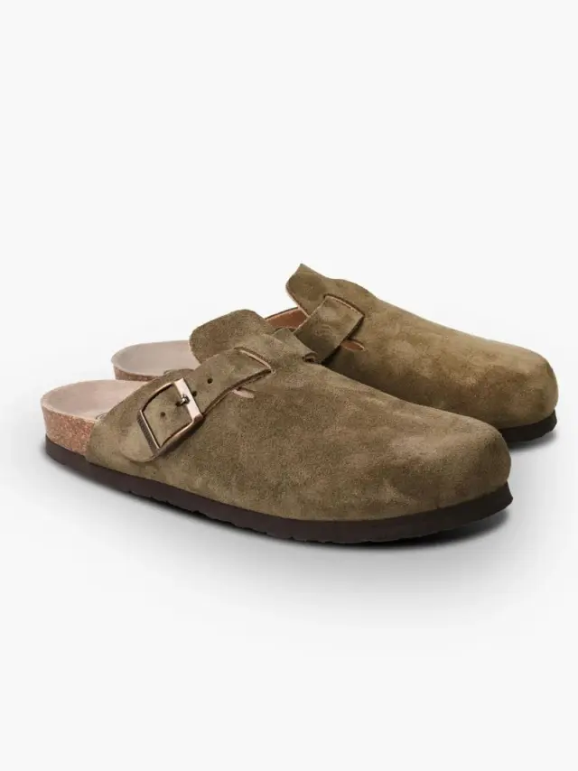 Genuins Σαμπώ Unisex δέρμα suede Πράσινο GEN/RIVA KAKI 3