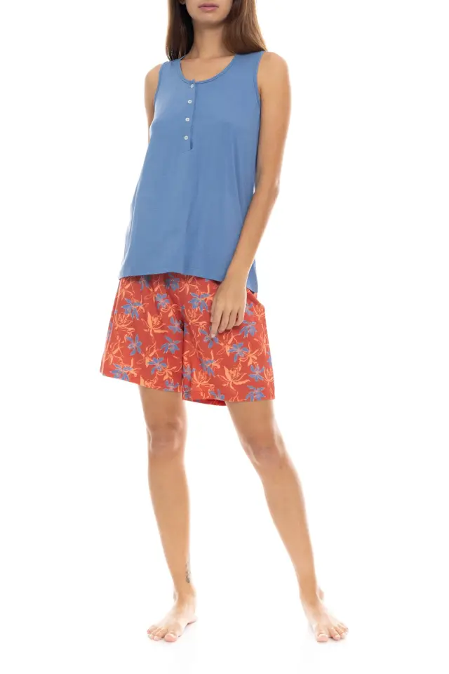 S1402 - Type - PYJAMA SHORTS BLOOMING FLOWER - S 2