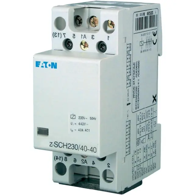 Z-SCH230/40-40 Installation contactor, 230VAC/50Hz, 4N/O, 40A, 3HP