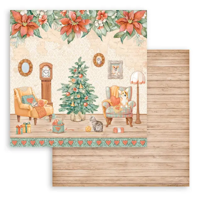 Χαρτιά scrapbooking 10τεμ, 30.5×30.5cm Stamperia, All Around Christmas 3