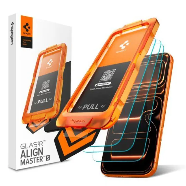 Tempered Glass Full Face Spigen Apple iPhone 18 Pro/ 17 Pro Glas.tR Align Master Διάφανο (3 τεμ.) N71818