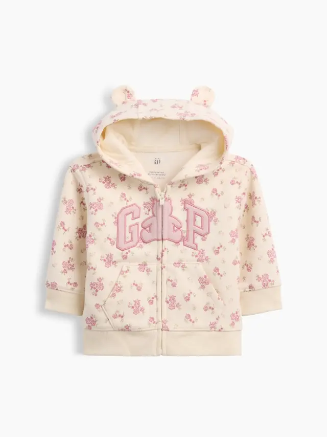 Βρεφική Ζακέτα Φούτερ VintageSoft Brannan Bear με Gap Λογότυπο pink floral