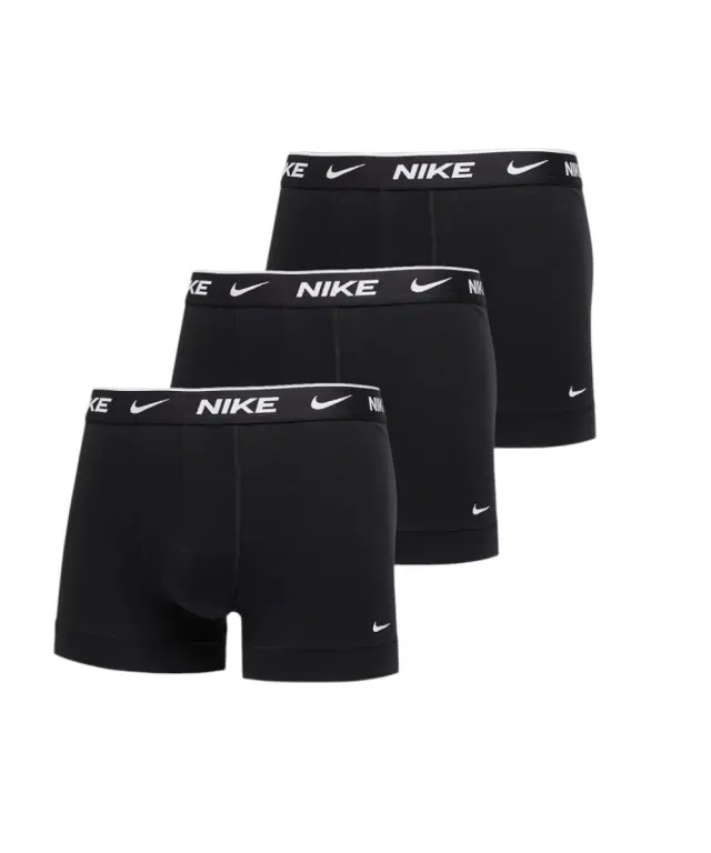 Nike - Ανδρικά Μποξεράκια Essential Cotton Stretch Trunk 3-Pack NQ00KE1284-001 Μαύρο