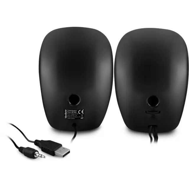 Yenkee YSP 2001BK Stereo Mini Ηχεία 2.0 6W Παροχή Ρεύματος μέσω USB-A Μαύρα 3