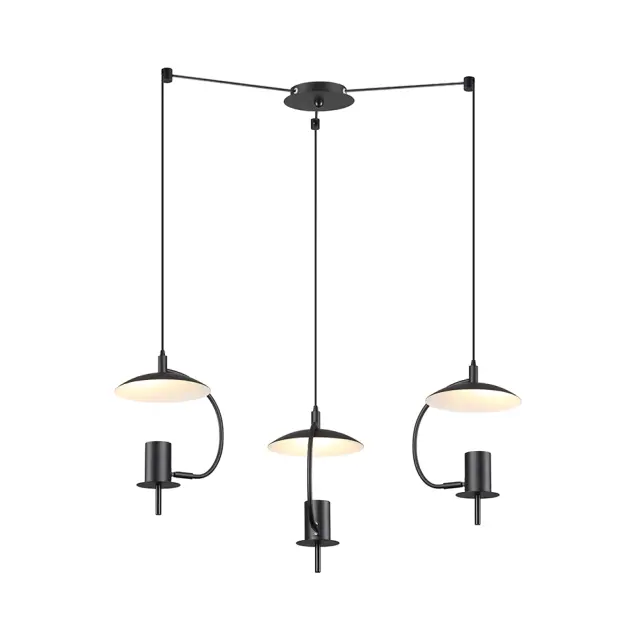 AcaLight Offer NETTO ΦΩΤΙΣΤΙΚΟ ΚΡΕΜΑΣΤΟ ΜΑΥΡΟ ΜΑΤ ΜΕΤΑΛΛΙΚΟ ΣΥΜΒΑΤΙΚΟ 3ΧGU10 IP20 Φ600Χ1500mm