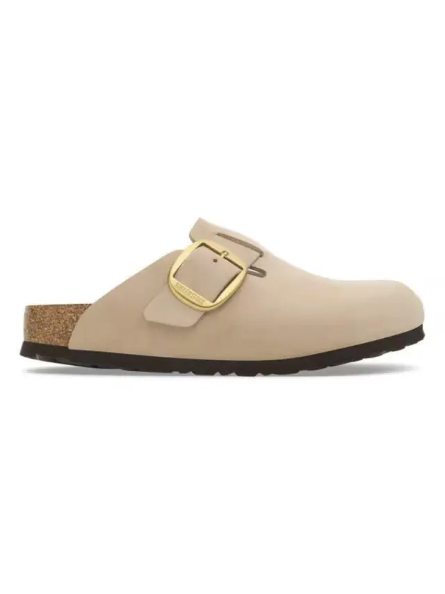 Birkenstock Σαμπώ Γυναικείο δέρμα Nubuck Μπεζ BIR/BOSTON BIG BUCKLE 1028052 SANDCAST - 39 3