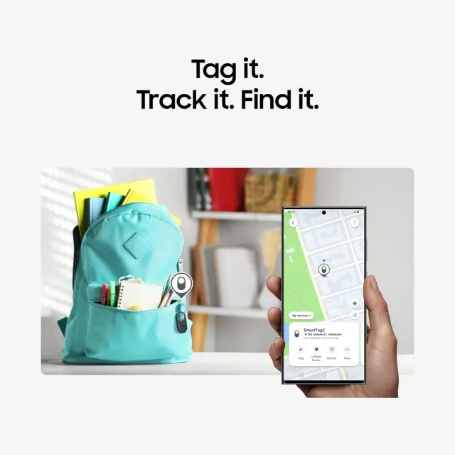 Samsung Galaxy SmartTag2 Bluetooth Tracker Λευκό / Μαύρο 4τμχ 2