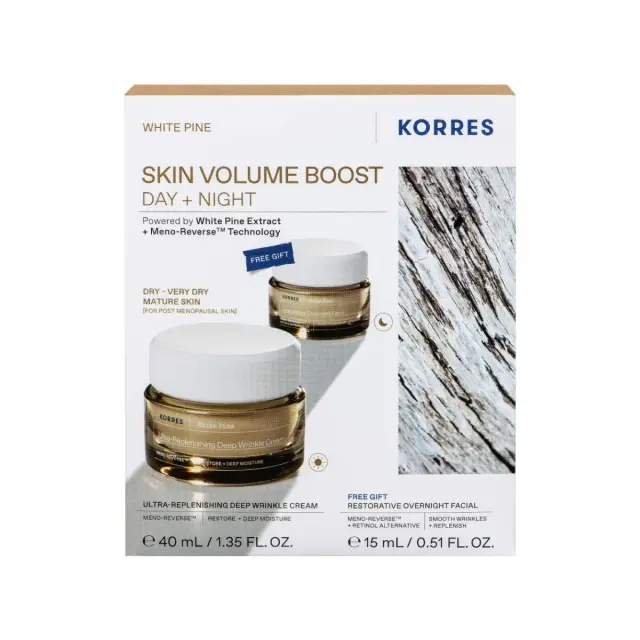 Korres Promo White Pine Ultra Replenishing Deep Wrinkle Λευκή Πεύκη Κρέμα Ημέρας για Ξηρές-Πολύ Ξηρές Επιδερμίδες 40ml & ΔΩΡΟ Κρέμα Νύχτας 15ml