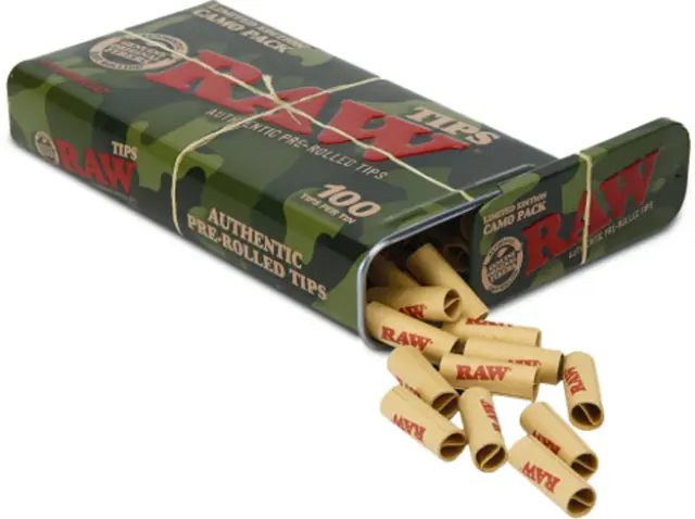 RAW Pre-Rolled Tips Τζιβάνα Σε Μεταλλικό Κουτί Camo Limited Edition - Προτυλιγμένη 100τεμ. 2