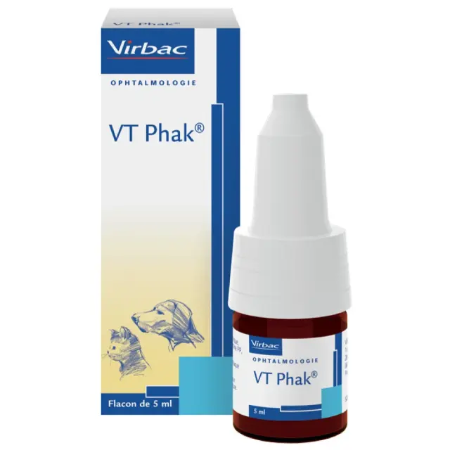 Virbac Vt Phak Οφθαλμικές Σταγόνες Κατά του Καταρράκτη για Σκύλους & Γάτες 5ml