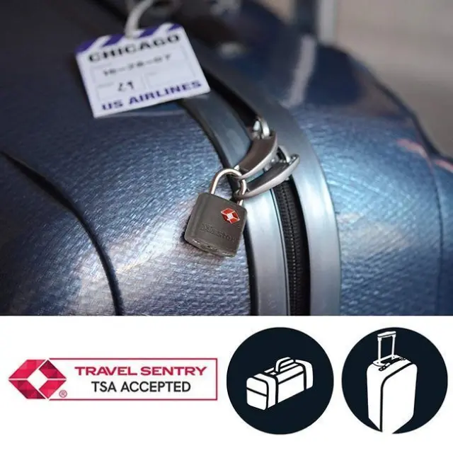 Master Lock 4688EURD - Λουκέτο αποσκευών συνδυασμού 3 ψηφίων ειδικό για ΗΠΑ (TSA) 3