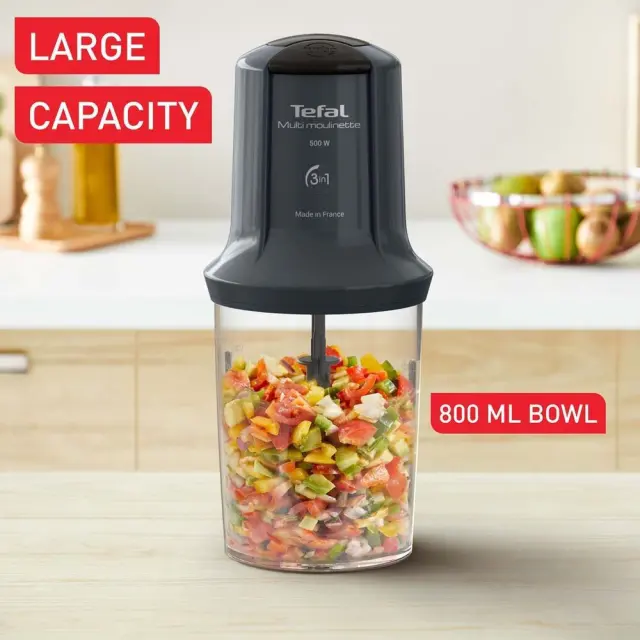 Tefal MQ718BF0 Πολυκόπτης Multi 500W με Δοχείο 800ml Μαύρος 2