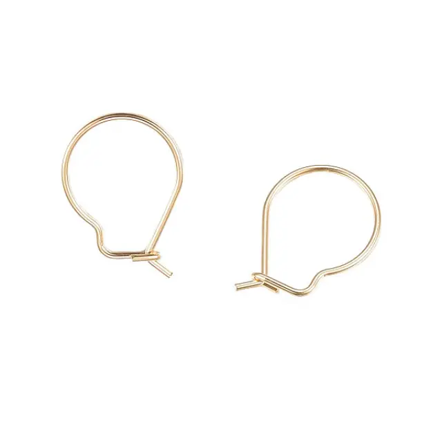 Σκουλαρίκι Kidney 18mm Ανοξείδωτο Ατσάλι 304 Golden - 10τεμ