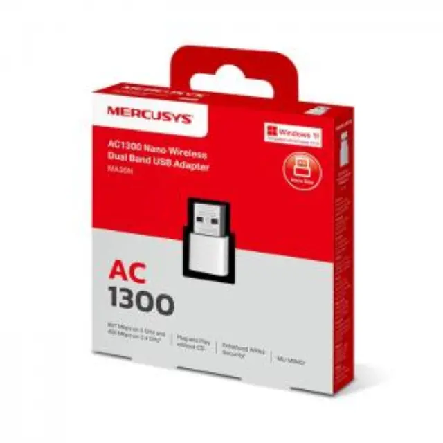Mercusys AC1300 Nano Wireless Dual Band USB Adapter (MA30N) (MERMA30N) 2
