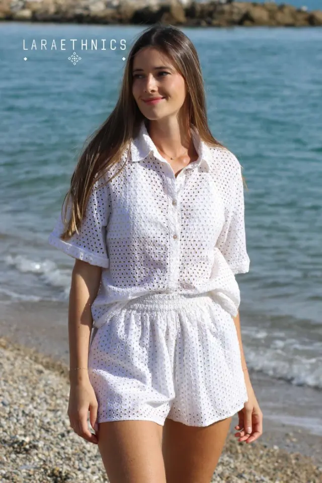 Lara Ethnics "Tomy" shorts (Tomy-Ivoire) 2