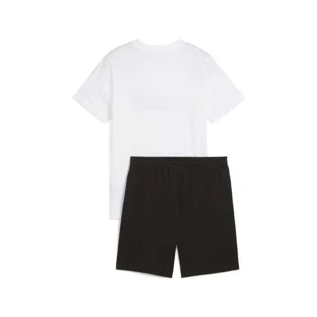 Puma Ess Logo Tee & Shorts Set White-Black 686298-02 - 176 2
