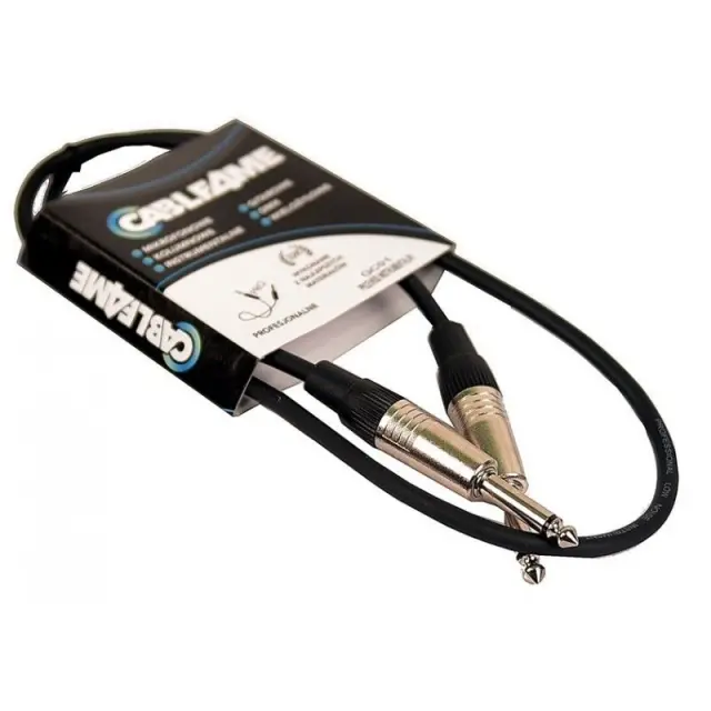 CABLE4ME 6.35mm Mono Jack Male - 6.35mm Mono Jack Male 1m