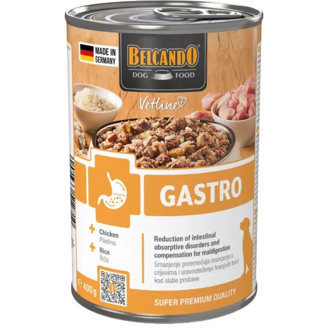 Belcando Vetline Gastro Κονσέρβα για Σκύλους με Κοτόπουλο & Ρύζι 400gr