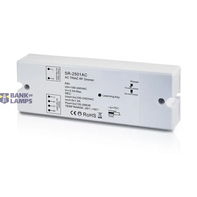 LED Easy-RF receiver 230V TRIAC 2 kan. SR-2501AC