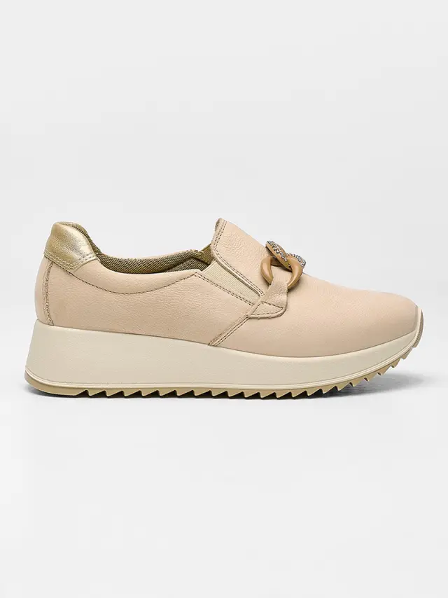 Imac Μοκασίνια-Loafers Γυναικείο δέρμα Nubuck Μπεζ IMA/556950 PANNA 3