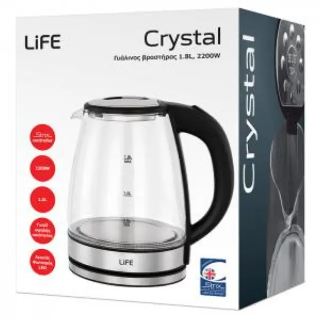 Γυάλινος βραστήρας 1.8L, 2200W. 3