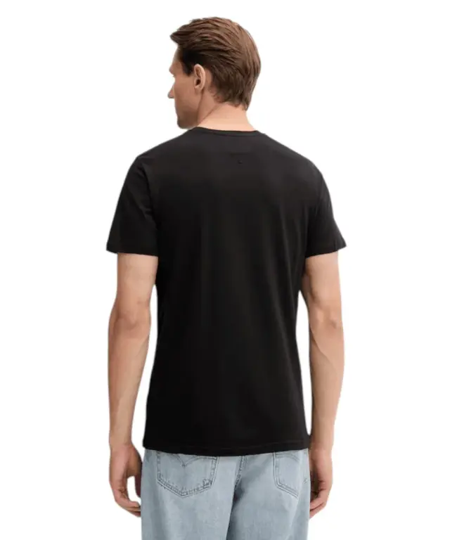 Tommy Hilfiger - Ανδρικό T-shirt Th Essential Flag Tee Regular Fit DM0DM20740-BDS Μαύρο 2