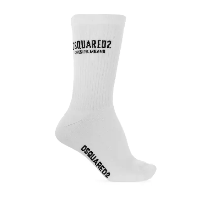 DSQUARED2 Ανδρικές Κάλτσες Cerecio Logo, Χρώμα Λευκό - 42-43 2