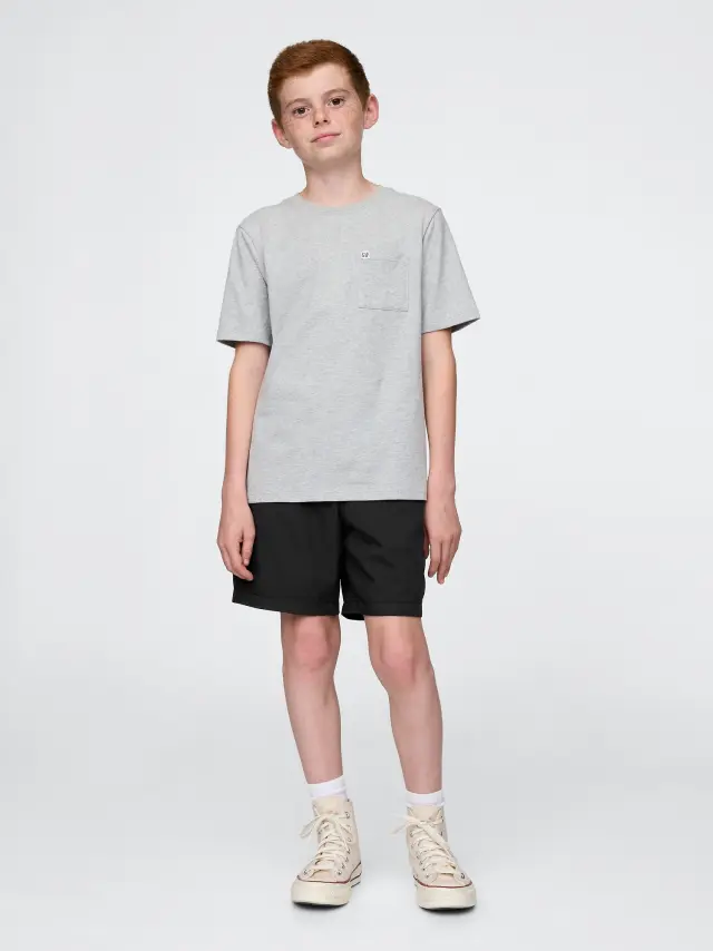 Παιδικό Quick-Dry Lined Σορτς Black - XS